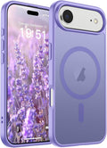 SUPFINE Magnetic for iPhone Air Case (Compatible with MagSafe)(Military Grade Drop Protection) Slim Translucent Matte Shockproof with Anti-Fingerprint Phone Cover for 17 Air,Purple