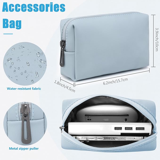 HYZUO 15 Inch Laptop Case Bag Sleeve with Stand for MacBook Air 15 M5 M4 A3241 M3 A3114 M2 A2941 2026-2023, 15" Surface Laptop 7/6/5/4/3, MacBook Pro 15 A1990 A1707 2019-2016, Pale Blue