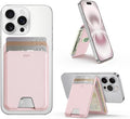 ESR Aura for MagSafe Wallet with Adjustable Stand, RFID Blocking, 5 Card Holder for Phone Case, Slim Magnetic Wallet for iPhone 17e/17/16/15/14/13/12 Series, Not for 13/12 Mini, Bubblegum Pink