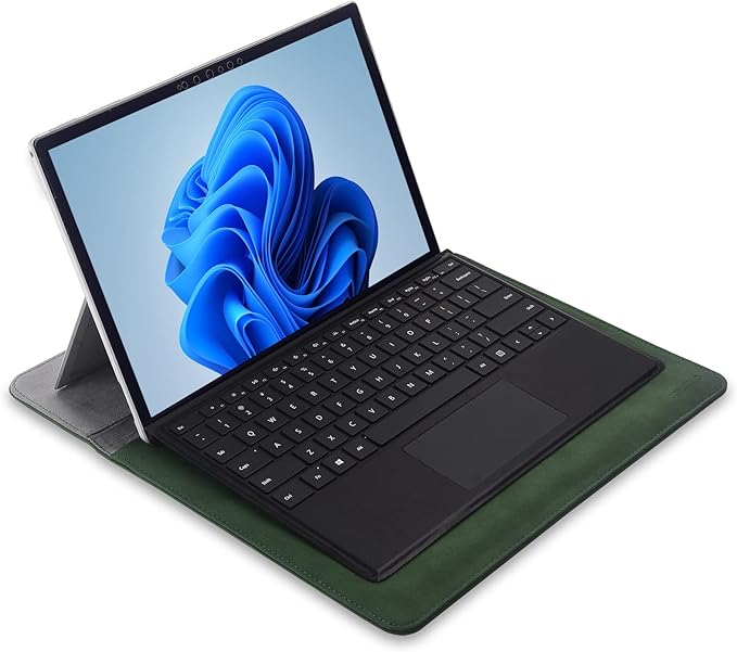Surface Pro 11th/10/9/8/7/6/5/4/Pro X Sleeve case, for Microsoft 12-12.3-13 Inch Tablet Waterproof Ultrathin Carrying Cover(Green)