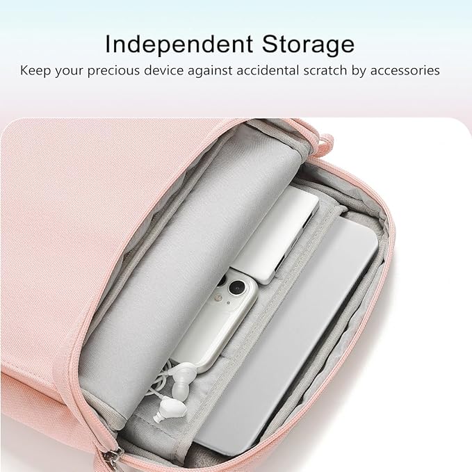 TiMOVO Laptop Sleeve Bag for MacBook Neo 13 inch 2026 Model A3404 with A18 Pro Chip, Handle Carrying Case with Shoulder Strap, Pink