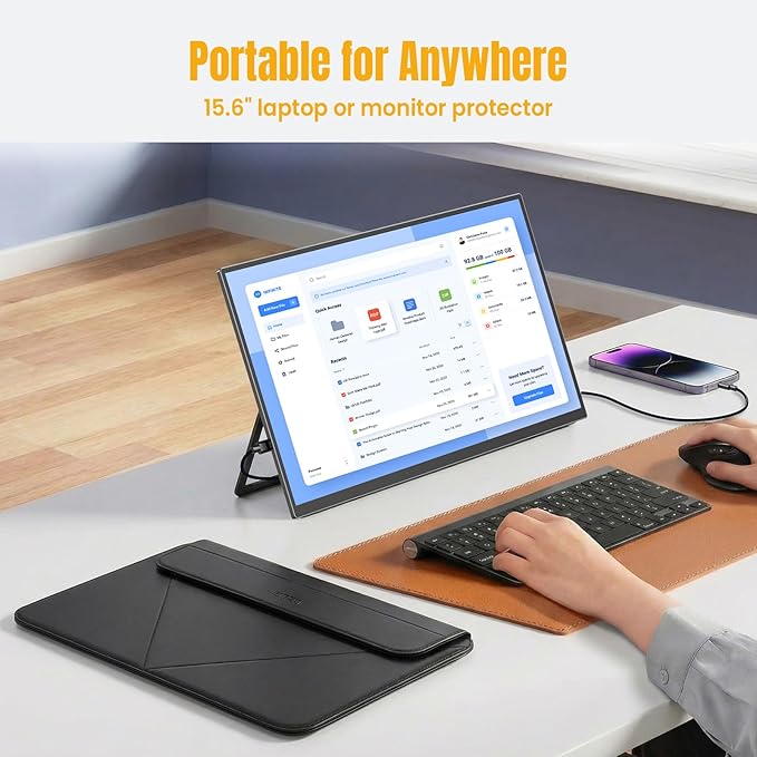 UPERFECT Protective Laptop Case 15.6'' Laptop Sleeve Compatible with MacBook Air M5 A3448 M4 A3241 M3 A3114 M2 A2941 2026-2023, 15.6'' Tablet and Laptop, Polyester Protective Sleeve Bag