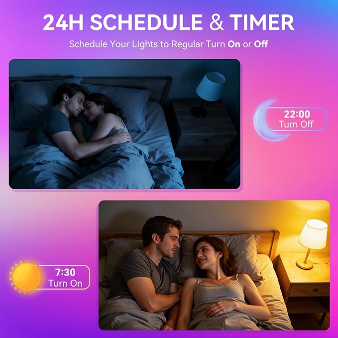 Auxmir Smart Light Bulbs with Remote, RGB+CCT Color LED Light Bulbs Work with Alexa & Google Home, Multiple Scene and Music Sync Light Bulb, A19 9W 800LM, WiFi Bluetooth 2.4GHz No Hub Required, 2-Pack