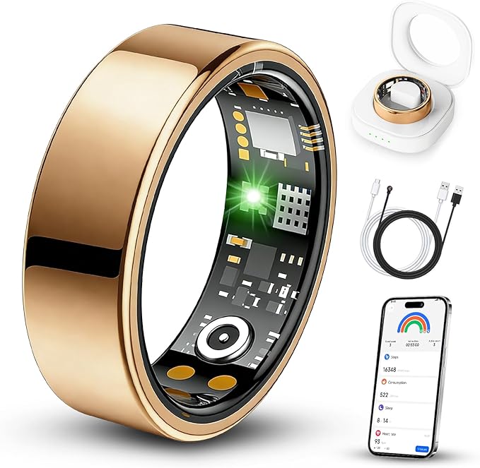 Benio Gen4 Smart Ring,2026 Upgraded,Smart Health Ring for Women Men Fitness Tracker with Heart Rate,Blood Oxygen,Sleep Monitoring,Step Counting,No Subscription
