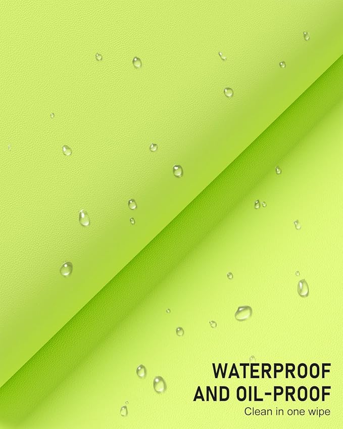 Desk Pad, 30" x 14" PU Leather Non-Slip Desk Mat Large Mouse Pad for Desktop, Waterproof Laptop Computer Writing Mat for Office, Home, Work, Gaming, Kiwi Green