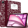 Soke Case for iPad Air 13 Inch (M4/M3/M2,2026-2024), iPad Pro 12.9" 6th/5th Generation with Pencil Holder(2021 2022 Release)-[Apple Pencil Charging + Auto Wake/Sleep] Soft Back Cover, Book Wine