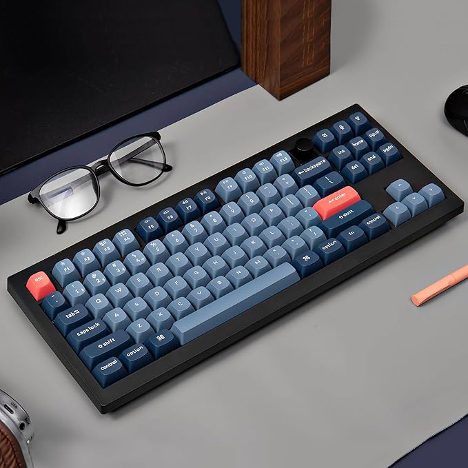Keychron V3 Max TKL Wireless Mechanical Keyboard, QMK/VIA RGB Bluetooth/2.4 GHz/Wired, 87 Keys Hot-Swappable with Gateron Red Switch, Compatible with Mac Windows Linux