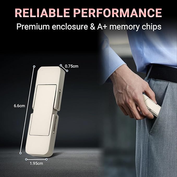 256GB USB Drive,Portable SSD Fast 550MB/s 2 in 1 Flash Drive,Type C+A USB3.2 Gen2 External Solid State Drive,SSD External Hard Drive for iPhone 15/16/17/Android Phone/PS5/Tablet/Windows