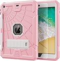TSQQST iPad 9.7 Inch Case 6th 5th Generation 2018 2017 for Kids Girls | 6th Generation iPad Case with Pencil Holder & Stand | Slim Cute Case for iPad 5th Generation A1893 A1822 A1954 A1823 | Pink