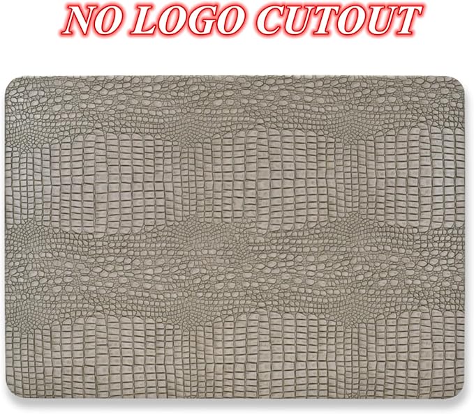 DTangLsm for Crocodile MacBook Pro 13 inch Case 2026-2016 M2 M1 A2338 A2289 A2251 A2159 A1989 A1706 A1708, Alligator Snakeskin PU Leather Hard Cover for MacBook Pro Case 13 inch+Keyboard Skin, Silver
