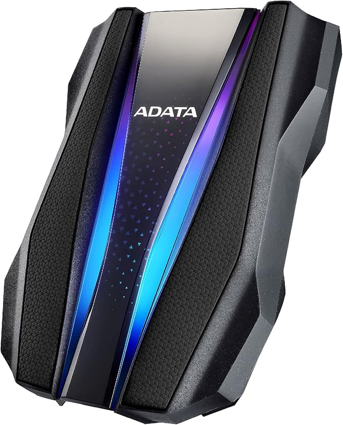 ADATA HD770G 2TB RGB USB 3.2 IP68 Waterproof Dropproof Dustproof External HDD Black (AHD770G-2TU32G1-CBK)