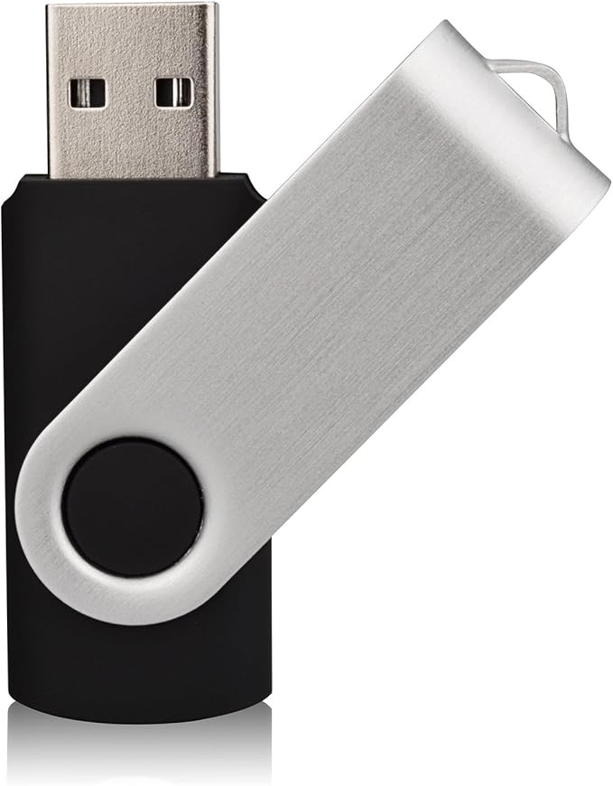Aiibe 10 Pack 64 GB USB Flash Drives Thumb Drive Jump Drives 64GB 2.0 Flash Drive Bulk (10 Mixed Colors: Black Blue Red Green Orange White Yellow Pink Purple Silver)