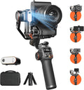 Hohem iSteady MT2 Kit Camera Stabilizer with AI Tracker/Magnetic Fill Light, All in One 3-Axis Gimbal Stabilizer for Mirrorless Camera Smartphone, Native Vertical Shooting