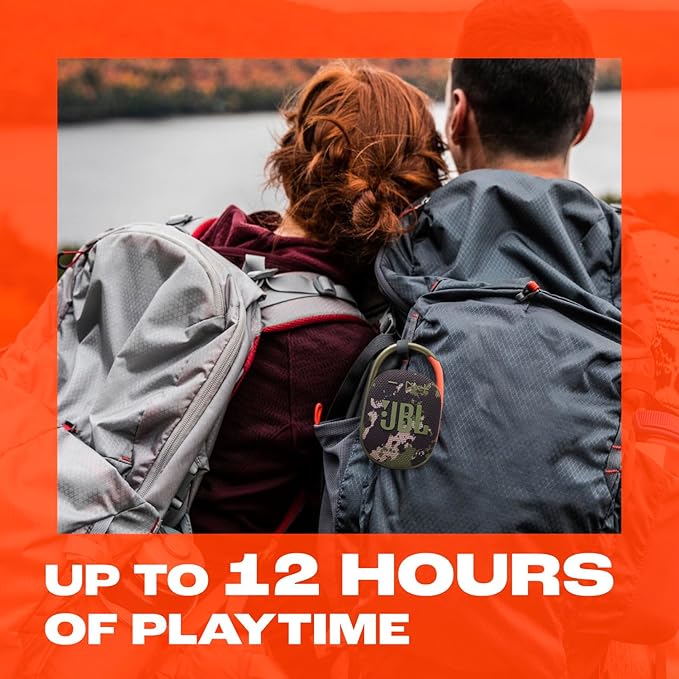 JBL Clip 5 - Ultra-Portable, Waterproof & Dustproof Bluetooth Speaker, Big JBL Pro Sound with Punchy bass, Integrated Carabiner, Up to 12 Hours of Play, Made in Part with Recycled Materials (Sand)