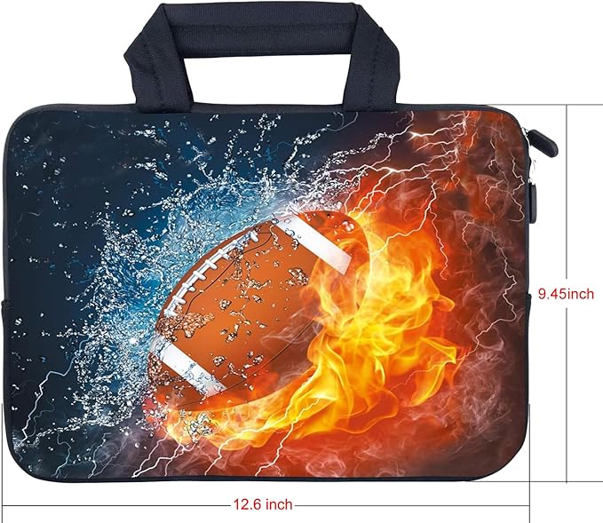 AMARY Laptop case11.6 12" inch Laptop Sleeve Neoprene Notebook Carrying Pouch Chromebook Sleeve Ultrabook Case Tablet Cover Fit Apple MacBook Air HP DELL Lenovo Asus Samsung (Football)