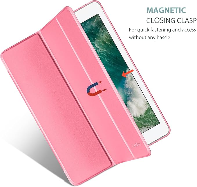 ProCase Smart Case for 10.5” iPad Air 3rd Generation 2019 / iPad Pro 2017, Slim Stand Cover with Translucent Frosted Back for iPad Air 3 -Melonpink
