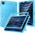 Soke Case for iPad Pro 11 Inch 2022/2021/2020/2018/iPad Air 5th/4th Generation,Built-in Screen Protector - Support 2nd Apple Pencil Charging - Heavy Duty Rugged Protective Kickstand Case - Blue