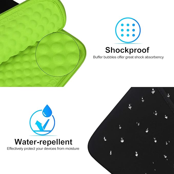 Lacdo Tablet Sleeve Case for 13 inch New iPad Air M4 M3 M2 2026-2024, 13 inch iPad Pro M5 M4 2025-2024, 12.9 inch iPad Pro 6 5 4 3 with Magic Keyboard and Smart Keyboard Folio Protective Bag, Green