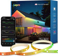 Lepro SW1 AI Smart Outdoor LED Strip Lights - 49.2ft IP65 Waterproof RGBCW Light Strips, 2700K-5700K Tunable Warm White, APP Control(No Remote), 2.4G Wi-Fi Lights for Holiday Decor, House, Porch, Eave