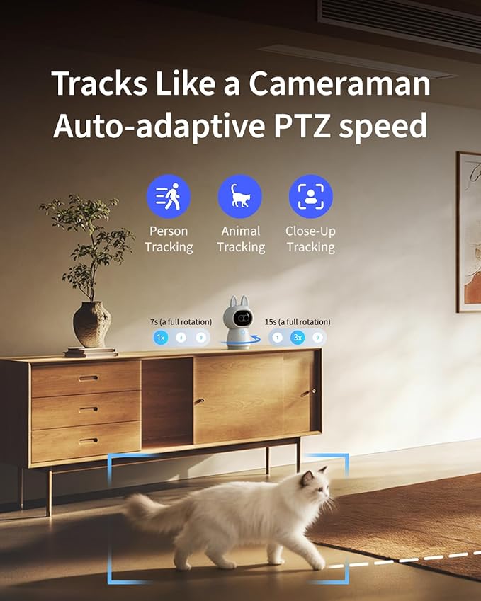 Aqara 4K UHD Dual-Lens Matter Camera Hub G350, Indoor Security Camera 9X Zoom, 360° Pan & Tilt, AI Auto-Tracking, Face/Gesture Recognition, Works with Apple HomeKit, Alexa, Google Home, SmartThings