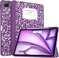 Soke Case for iPad Air 13 Inch (M4/M3/M2,2026-2024), iPad Pro 12.9" 6th/5th Generation with Pencil Holder(2021 2022 Release)-[Apple Pencil Charging + Auto Wake/Sleep] Soft Back Cover, Book Violet