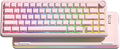 Keymatic 65% Layout Wireless Mechanical Keyboard,Cute Crystal Gaming Keyboard with Knob, Hot Swappable Pre-lubed Switches,Gasket Mounted RGB for Win/Mac,Pink