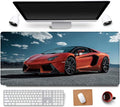 31.5x11.8 Inch Non-Slip Long Extended Large Gaming Mouse Pad with Stitched Edges XL Laptops Keyboard Mouse Mat(Lambo)
