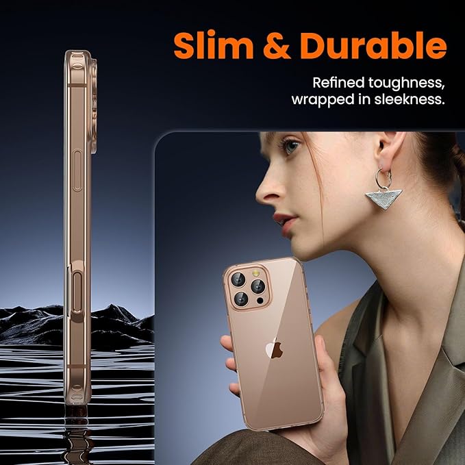 toushion 3 in 1 for iPhone 16 Pro Case Clear,[Yellowing-Resistant Acrylic Back] Screen Protector *1 & Camera Lens Protector*1, Shockproof for iPhone 16 Pro Phone Case 6.3 inch Clear