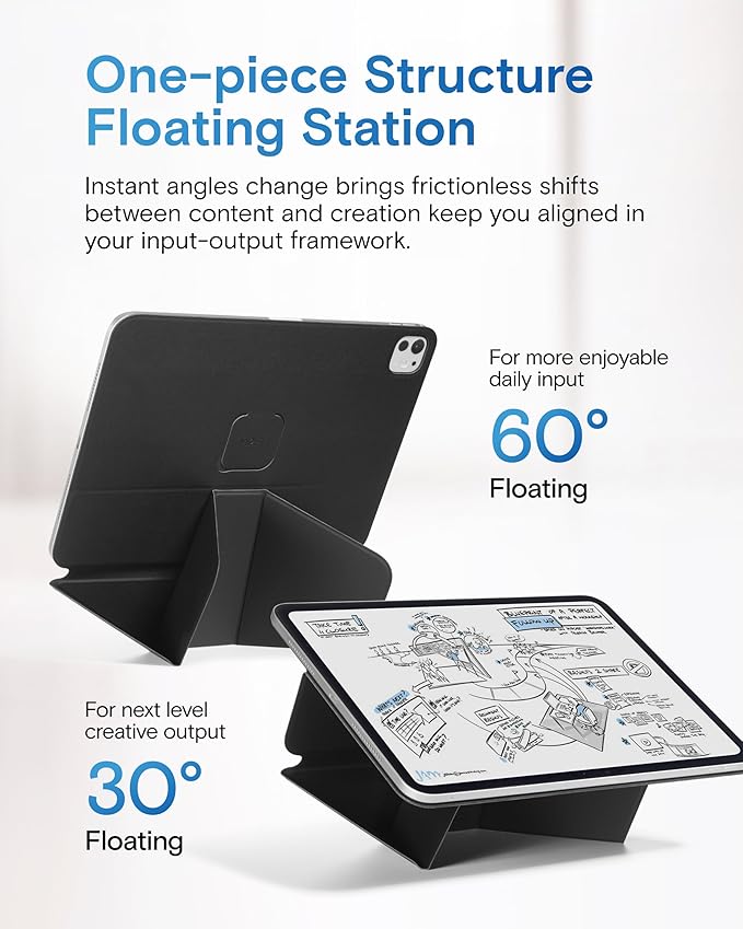 MOFT Dynamic Folio Case for iPad Pro 11- inch (M5 2025 / M4 2024), Slim Magnetic Stand Case with 20+ Viewing Angles, Auto Wake/Sleep, Ultra Thin, Jet Black