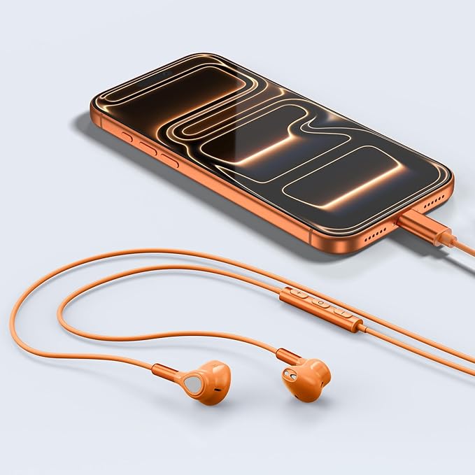USB C Headphone for Samsung S25 FE S24 A16 A17 Wired Earbuds Magnetic in-Ear Type C Earphone with Microphone Volume Control Bass Stereo Noise Canceling for iPhone 17 Pro Max Air 16 16e 15 Pixel 10 9a