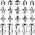 Anwenk 1/4 to 3/8 Screw Adapter Converter Threaded Screws Adapter Spigot Screw Mount Set for Camera Tripod Monopod Ballhead Flash Light Stand Shoulder Rig
