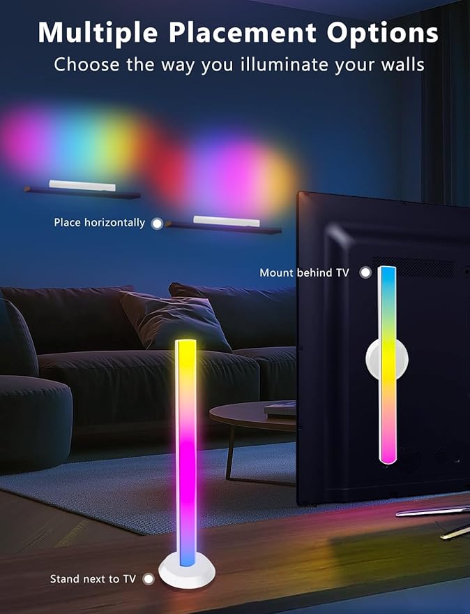 DAYBETTER RGB Light Bar, Gaming Light Bars with Multiple Placement Options, Smart LED Light Bars with Music Sync and Scene Modes, Led Light Bar for Room, TV, Monitor, PC Gaming Desk Decor