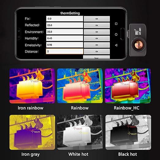 384 x 288 IR Resolution Infrared Thermal Imaging Camera for Android Smartphones, USB or Type-C with 25 HZ, Hti-Xintai Thermal Imaging Camera