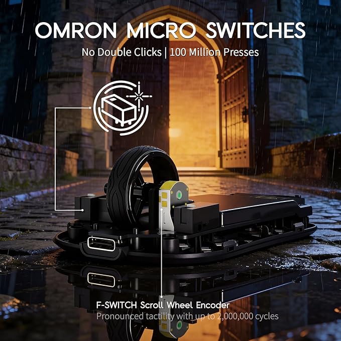 ATTACK SHARK M2 Wireless Gaming Mouse,41g Ultra-Lightweight Carbon Fiber,40,000 DPI,PAW3395PRO Sensor,Wired/BT/2.4GHz Wireless Programmable Mice Griptape for PC/Mac(Black)
