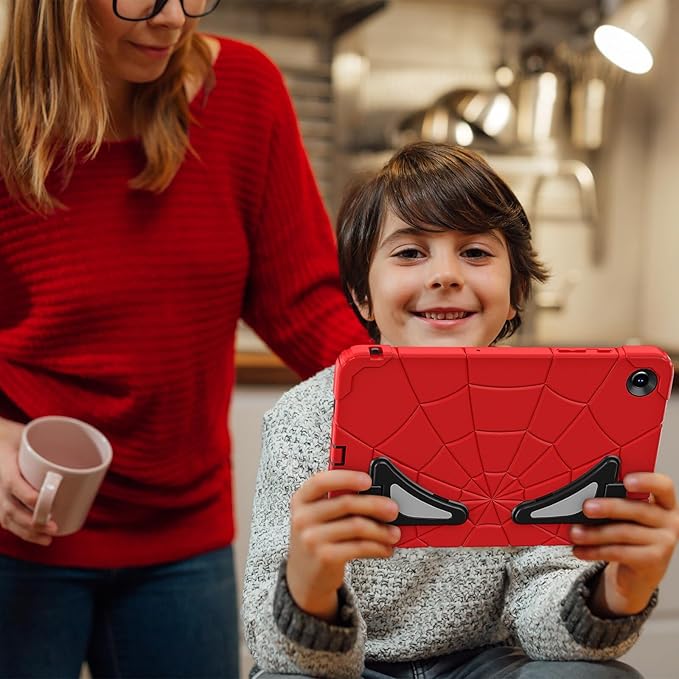 AKABEILA Compatible with Samsung Galaxy Tab A9 Plus 11 inch (SM-X216B)(2023) Tablet Case，Lightweight Shockproof Rugged Protective Cover with Kickstand for Kids Children Boys Babies Red Black