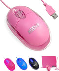 SOON GO Pink Mouse,Computer Mouse,with 1.5m Pink USB Cable - Compatible with Windows, Linux, Mac, Laptop, PC & Desktop - Ideal for Office, Home, Business, School, Kids & Women