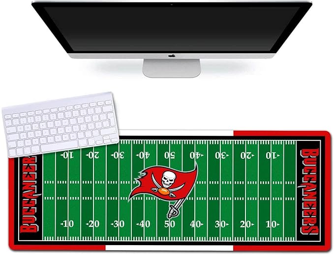 Large Gaming Mouse Pad, Mousepad with Non-Slip Rubber Base for Laptop Computer Desktop Keyboard,Football Fans Boy Husband Gift Dark Red Design Mat