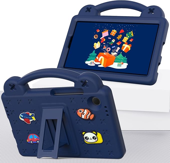 AKABEILA Compatible with Samsung Galaxy Tab A9 8.7 X115N(2023) Tablet Case, Lightweight Shockproof Protective Case with Shoulder Strap & Stand Handle for Girl Kid Gift Navy Blue