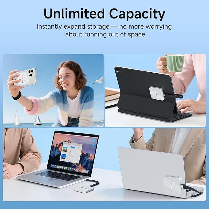 2TB Magnetic External SSD,2000MB/s Type-C USB 3.2 Gen 2x2 Portable SSD,Ultra-Slim External Hard Drive,4K ProRes Recording & Store,External Solid State Drive for iPhone15/16/17/Android/PC/Mac -PS2005