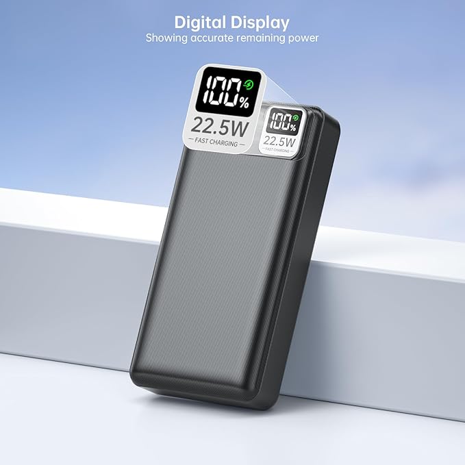 5V 2A 3A 20000mAh Battery Pack for Electric Heated Camping Chair, Stadium Seat Cushion, Vest, Jacket, Blanket - Digital LCD Screen PD20W Fast Charging Power Bank for iPhone, iPad and More