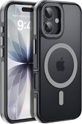 Strong Magnetic for iPhone 17 case [10Ft Military-Grade Protection] Compatible with fit MagSafe Shockproof Slim Thin Cover case for iPhone 17 6.3 inch, Gray Bumper