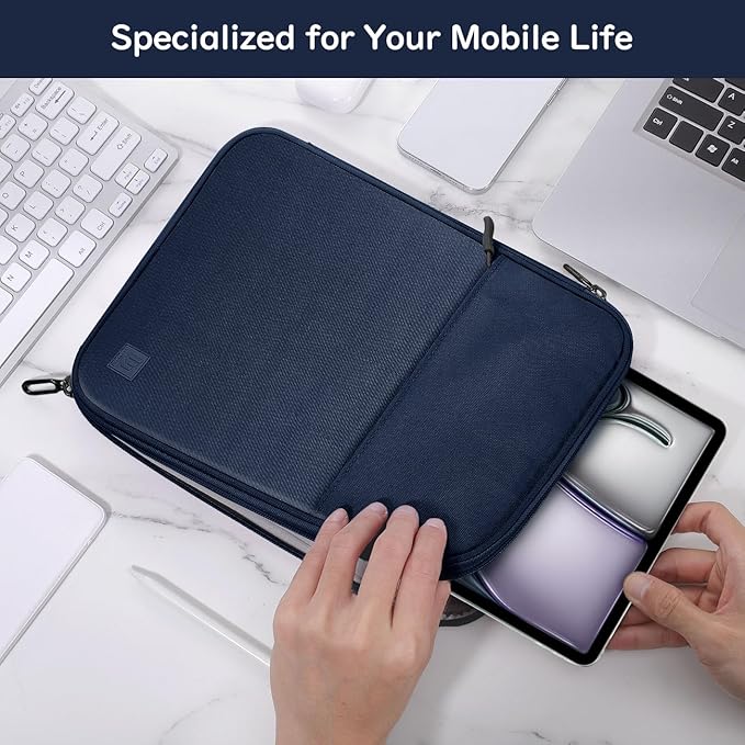 Dadanism 13 Inch Tablet Sleeve Padded Carrying Case for New iPad Air 13" M4/M3 2026/2025, iPad Pro 13" M5/M4 2025/2024, Galaxy Tab S10+/S9 FE+/S9+ 12.4", Remarkable Paper Pro 11.8", Indigo
