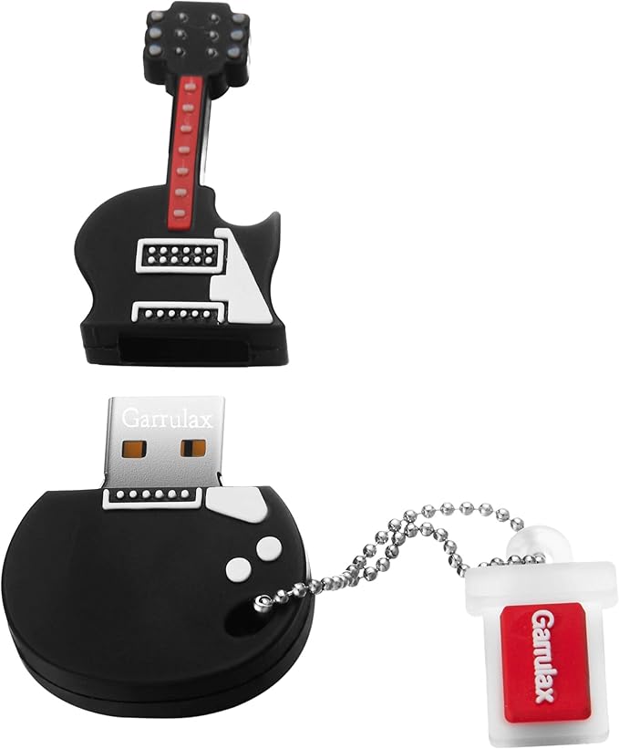 USB Flash Drive, 8GB / 16GB / 32GB USB2.0 Cute Shape USB Memory Stick Date Storage Pendrive Thumb Drives (32GB, Mini Guitar)