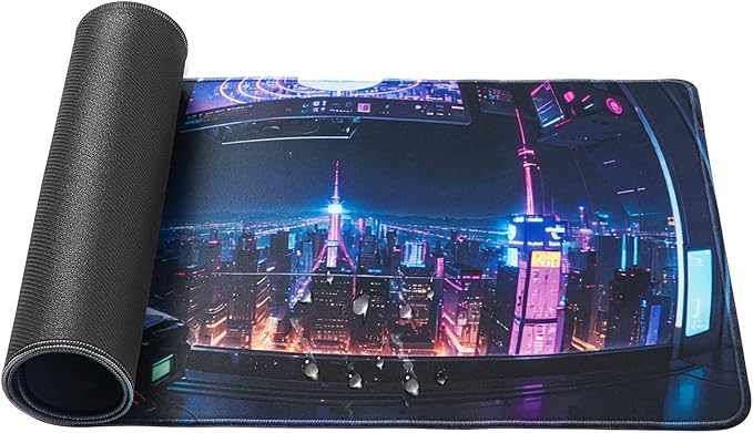 Anime Mouse Pad,Large Mouse Pad, Soft Rubber Base, Non-Slip Surface,31.5x11.8x0.12inch Long Computer Keyboard Mouse Mat,Office Desk Mat,Gaming Mousepad. (Cybergirl)