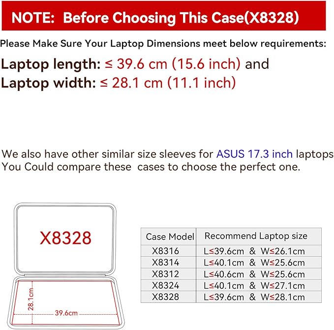 Smatree Hard EVA Sleeve Compatible for 17 inch ASUS ProArt StudioBook Pro 17 W700, for 17.3 inch ROG Strix G17/SCAR 17 2023/2022, ROG Strix Scar 17 X3D/SE Case (X8328)