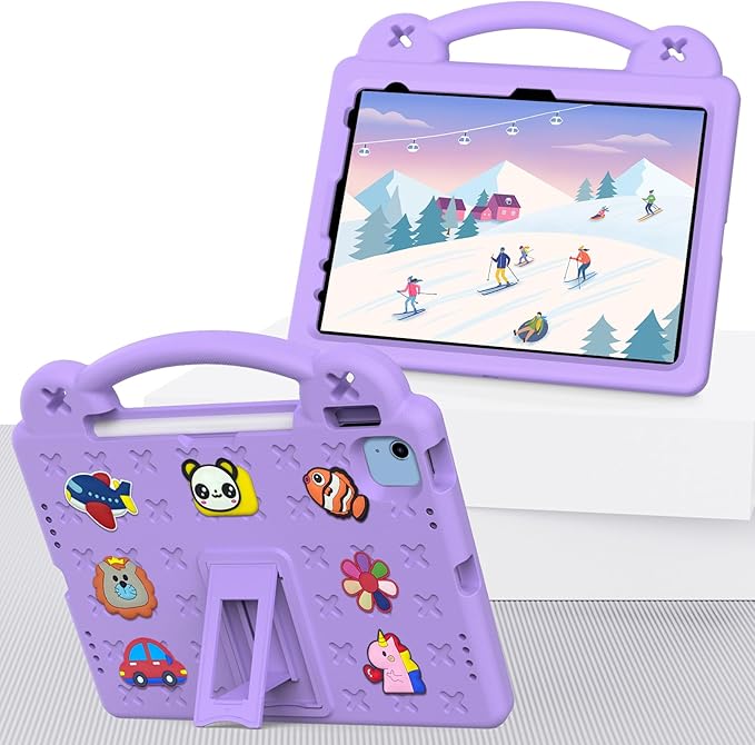 AKABEILA Compatible with Honor Pad X8 Pro 11.5(2023)/Honor Pad X9 Tablet Case, Lightweight Shockproof Protective Case with Shoulder Strap & Stand Handle for Girl Kid Gift Light Purple