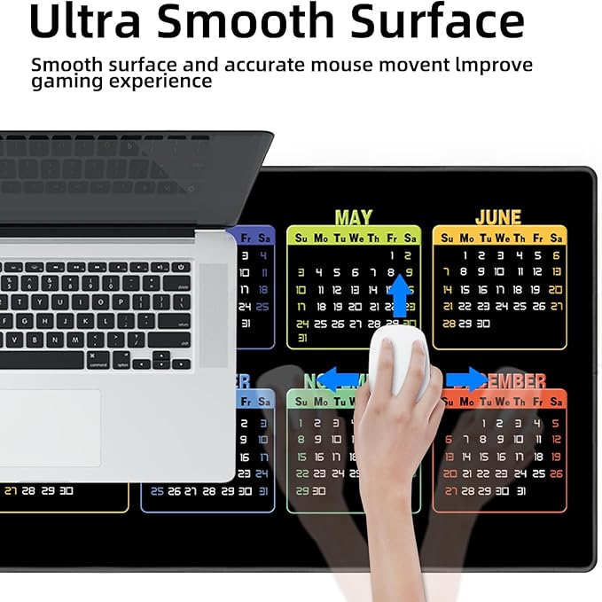 Galdas Gaming Mouse Pad XXL XL Large Long Extended Big Mousepad Non-Slip Rubber Keyboard Mouse Pad with Stitched Edges for Laptop Home Office (2026, 35.4 * 15.7)