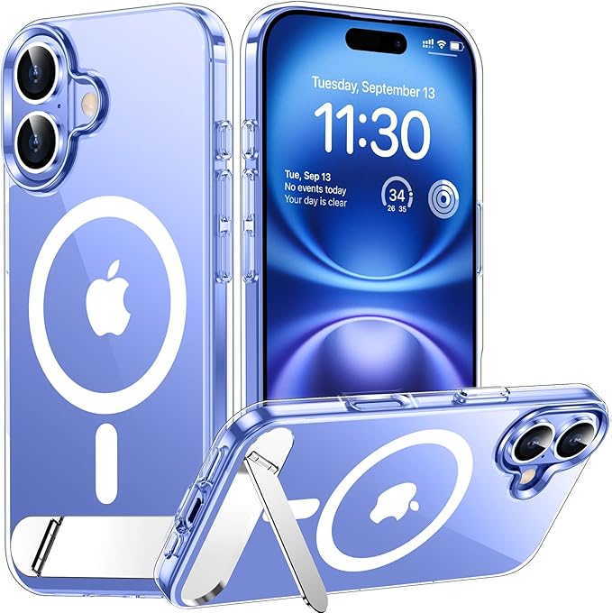 Magnetic Compatible with iPhone 16 Plus Case, [Built-in Invisible Kickstand][Compatible with MagSafe] [Military Grade Shockproof] Slim Thin Phone Case for iPhone 16 Plus 6.7"