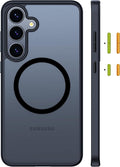 TORRAS Magnetic Shockproof Case for Samsung Galaxy S25 Plus, [12FT Military Grade Protection] [Fit for MagSafe], Translucent Slim Case for Samsung S25+Plus Case Anti-Fingerprint Anti-Scratch, Black
