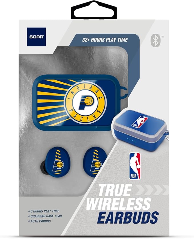 SOAR NBA Wireless Sport Earbuds: Comfortable Fit & Convenient Charging